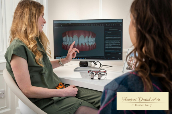 AI-enhanced 3D facial scan used for digital smile design by Dr. Russell Kelly in Newport Beach